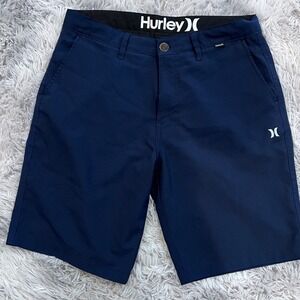 Hurley Mens Size 32 Navy Blue‎ hybrid Walking Shorts Everyday Casual